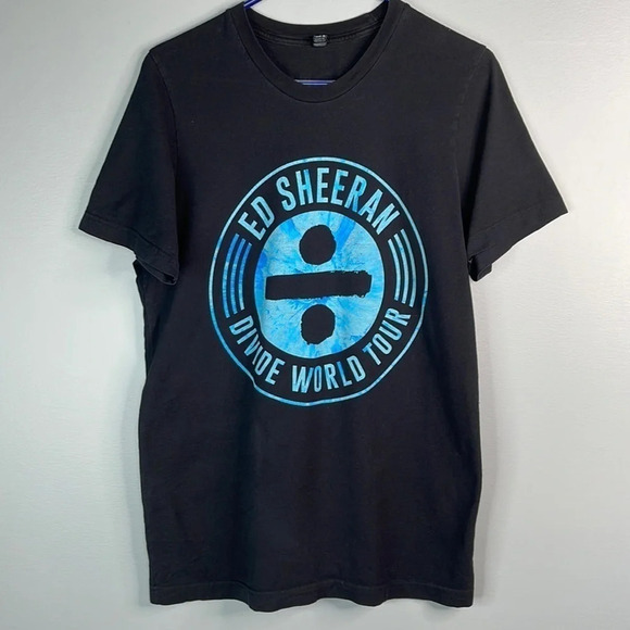 ED SHEERAN Divide World Tour Concert T-Shirt Black North America Cities Dates M - Picture 12 of 12